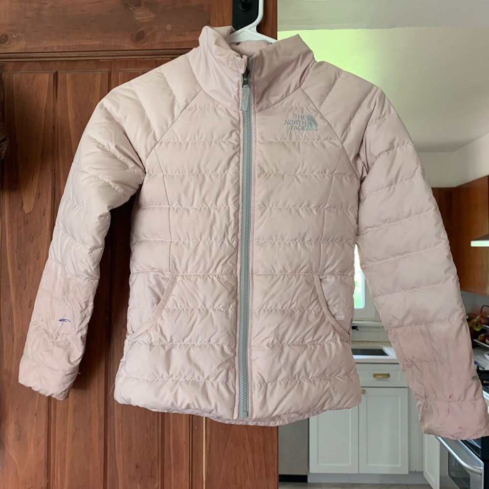 Girls north face down lightweight puffer jacket Pink